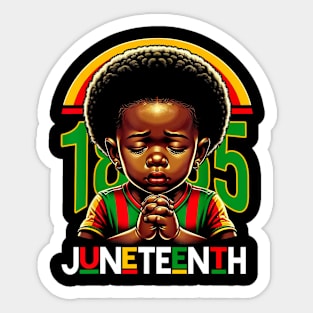 Kids Juneteenth Prince 1865 Black History Month Toddler Boy Sticker